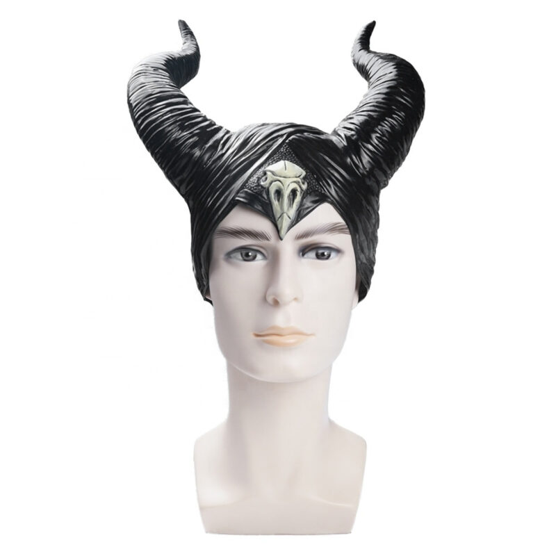 Scary Black Horns Headmask