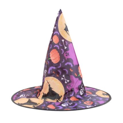 Cartoon Printed Wizard Hat