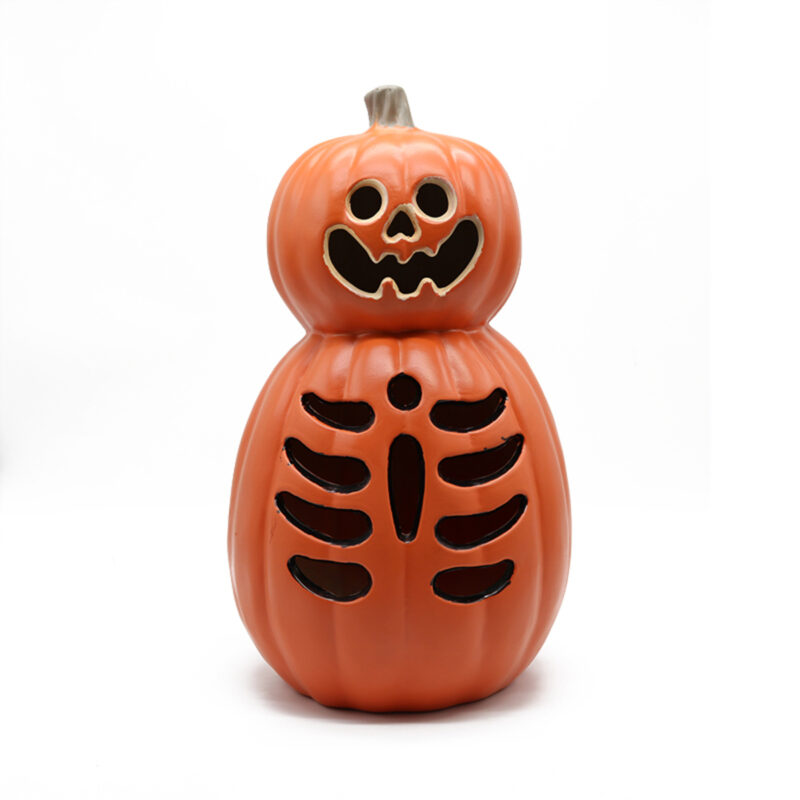 Pumpkin and Skeleton