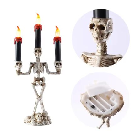 Skeleton LED Candle Holder