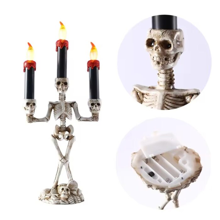 Skeleton LED Candle Holder