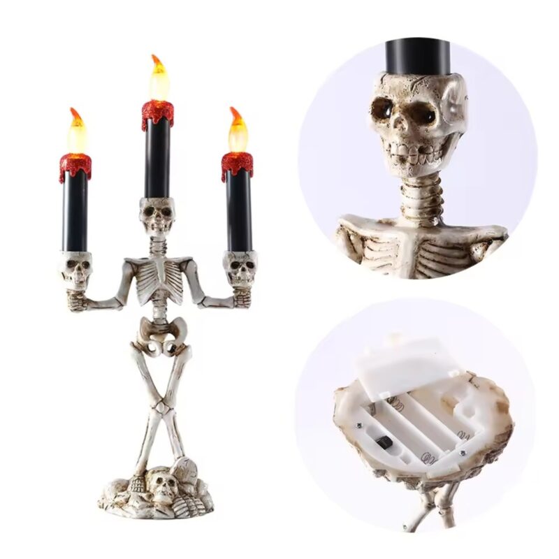 Skeleton LED Candle Holder