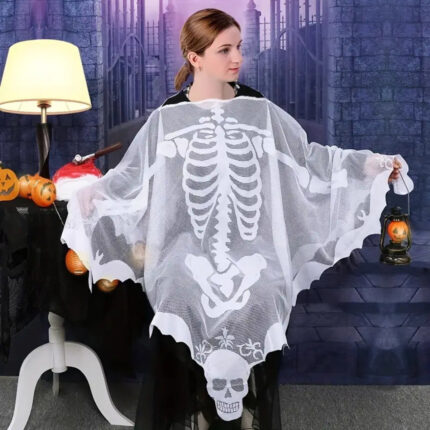 White Halloween Shawl