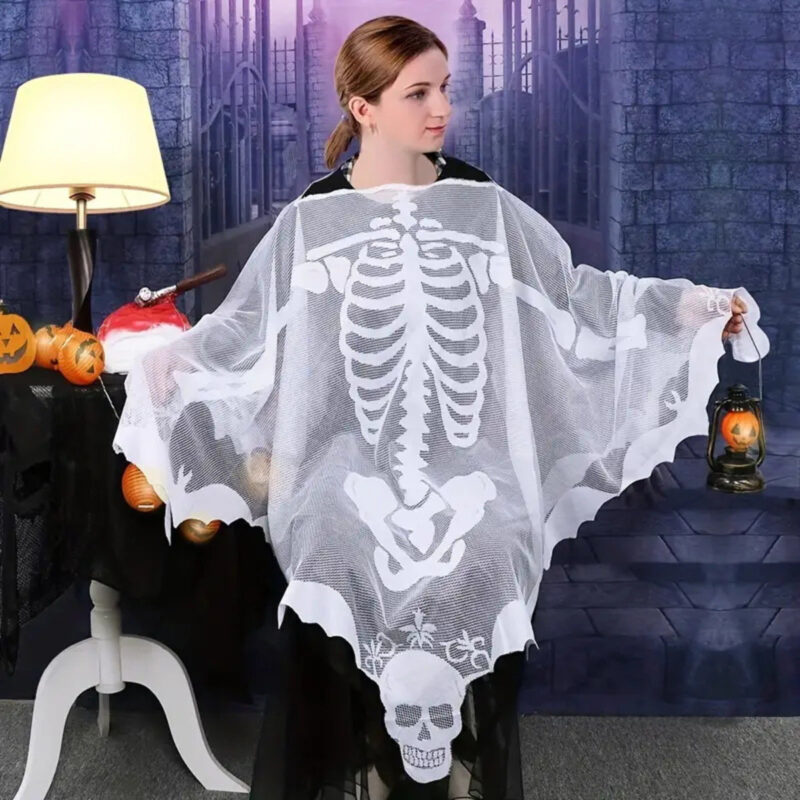 White Halloween Shawl