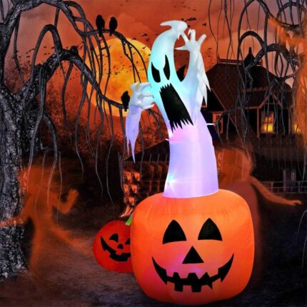 6ft Halloween Ghost Pumpkin