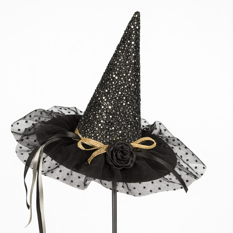Black Glitter Witch Hat