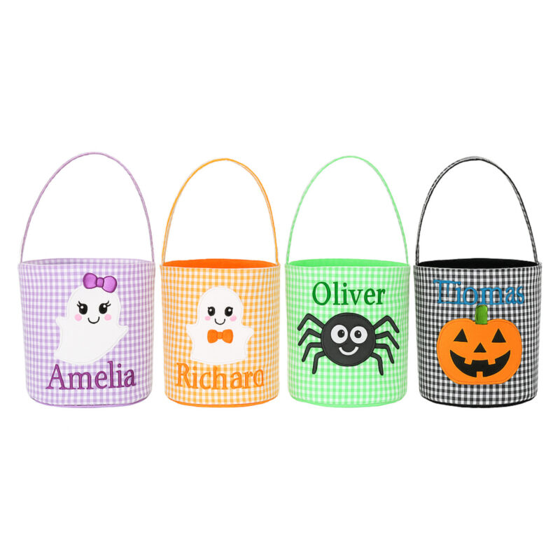 Halloween Plaid Candy Basket Gift