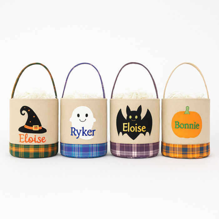 Personalized Plaid Candy Basket