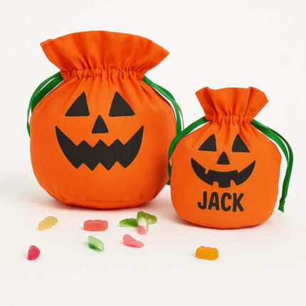 Personalized Pumpkin Candy Bag