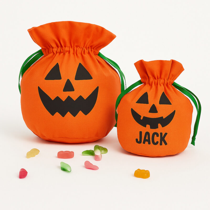 Personalized Pumpkin Candy Bag