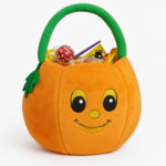Plush Pumpkin Candy Basket Fun