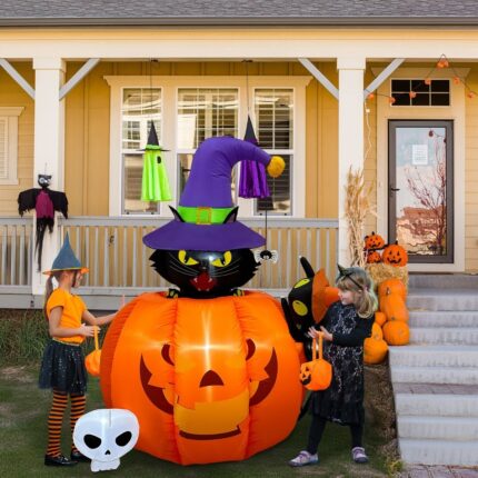 Pumpkin Inflatable Cat