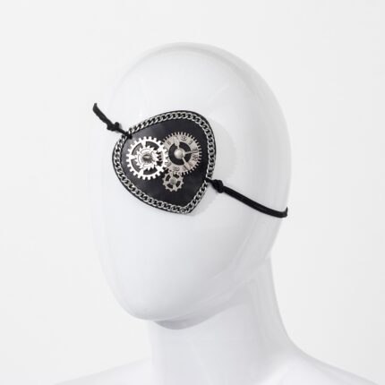 Retro Gear Rivet Clock Eye Mask