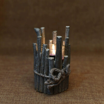 Wooden Candle Holder Décor