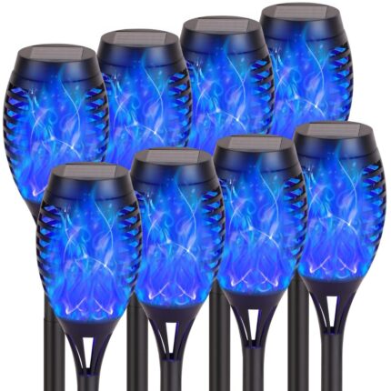 Solar Powered Blue Garden Lights