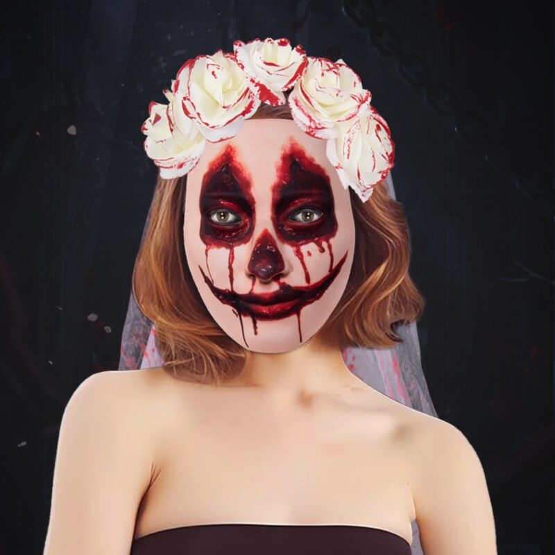 Scary Bride Veil Horn Headband