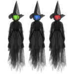 Colorful Luminous Head Witch Prop