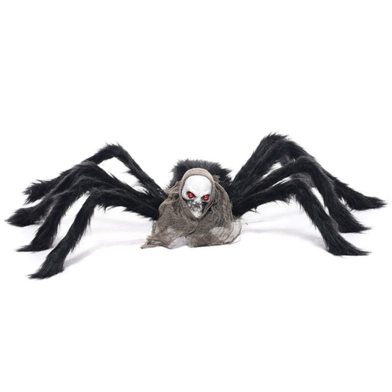 Scary Ghost Head Plush Spider