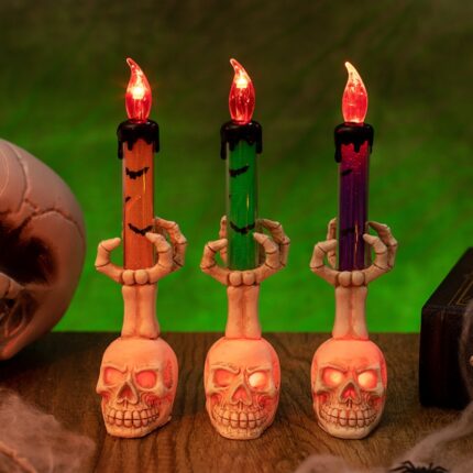 Ghost Skull Candlestick Lamp