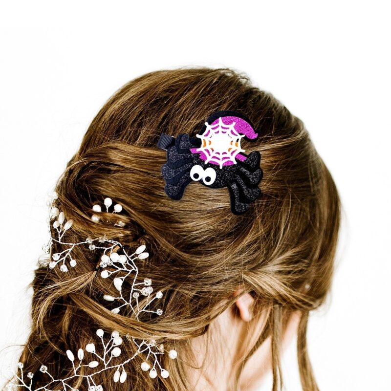 Glitter Hairpin For Halloween Fun