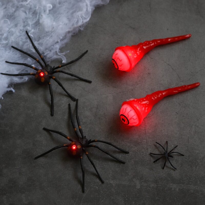 Glowing Black Spider Toy Fun