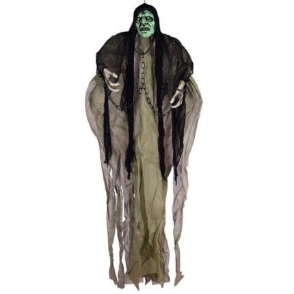 Scary Green Zombie Head Ghost