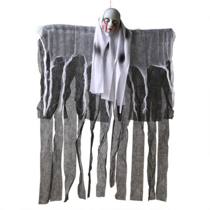 Scary Hanging Gauze Skull Decoration