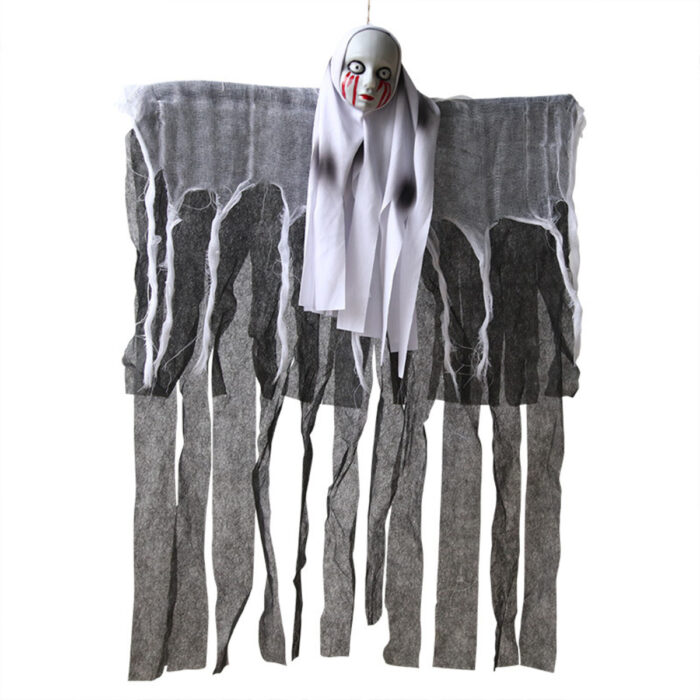 Scary Hanging Gauze Skull Decoration