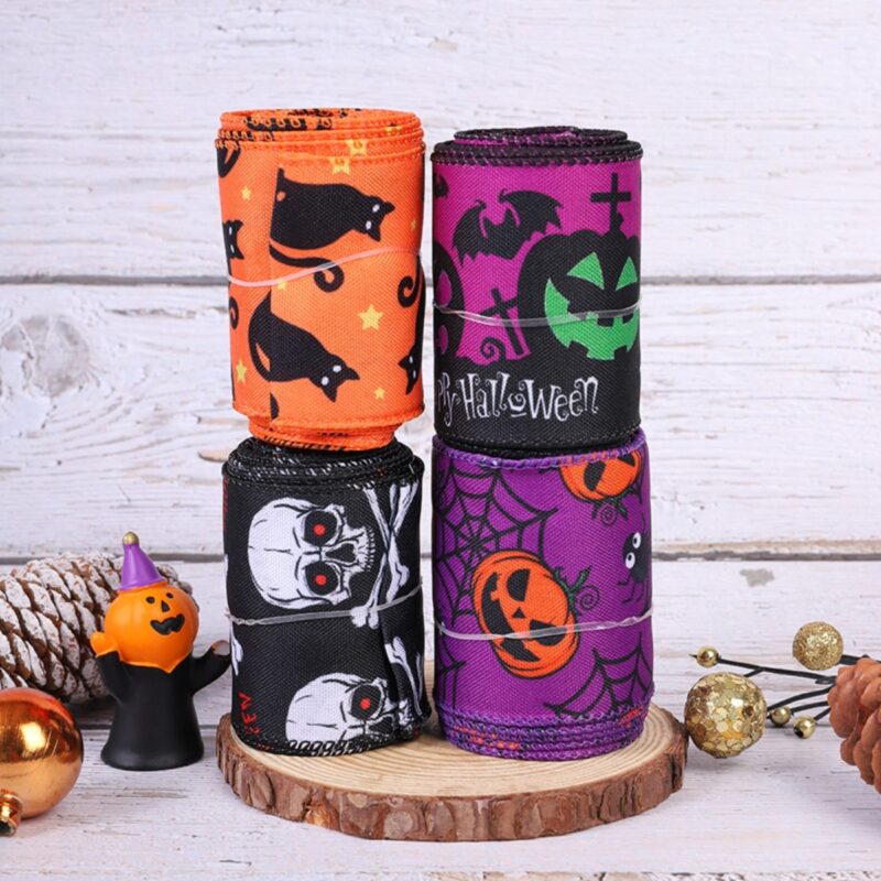 Scary Printed Halloween Ribbon