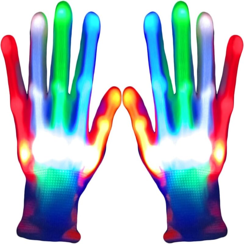 Halloween Rainbow Glowing Gloves