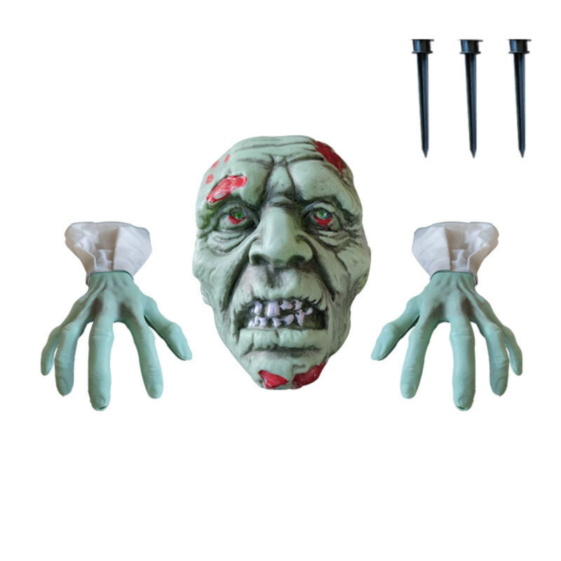 Scary Ground Skull Set Decor