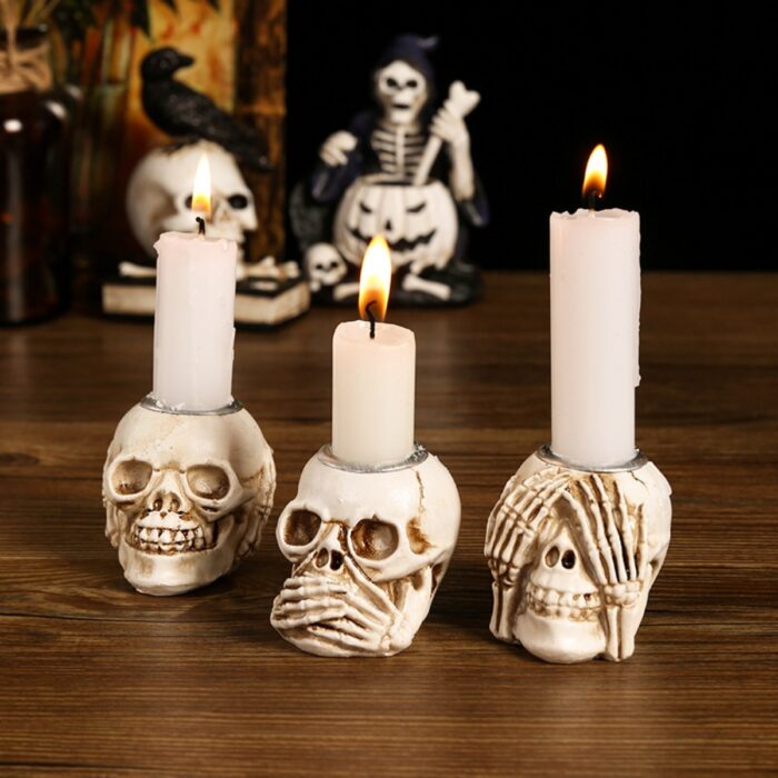 Scary Skull Candlestick