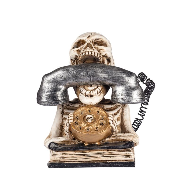 Skull Retro Telephone Prop Decor