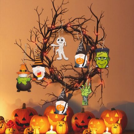 Scary Wooden Hanging Ornaments