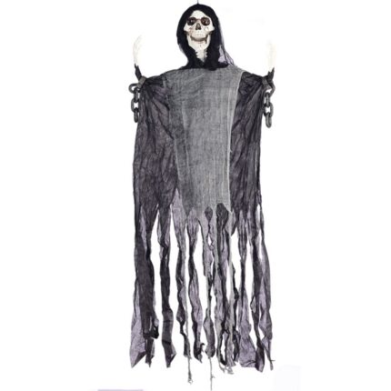 Skull Black Hanging Ghost Prop
