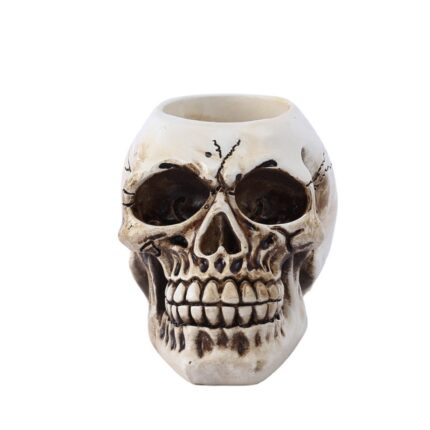 New Skull Ceramic Candle Holder