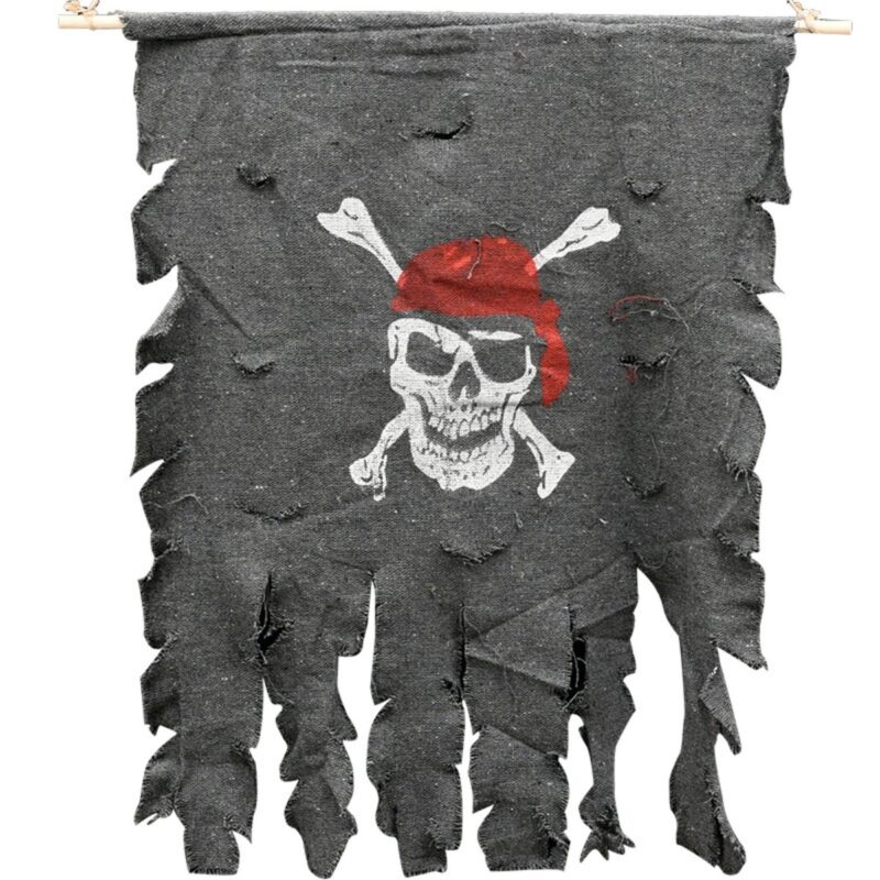 Skull Pirate Flag Halloween Doors