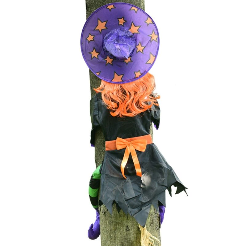 Scary Tree Climbing Witch Doll