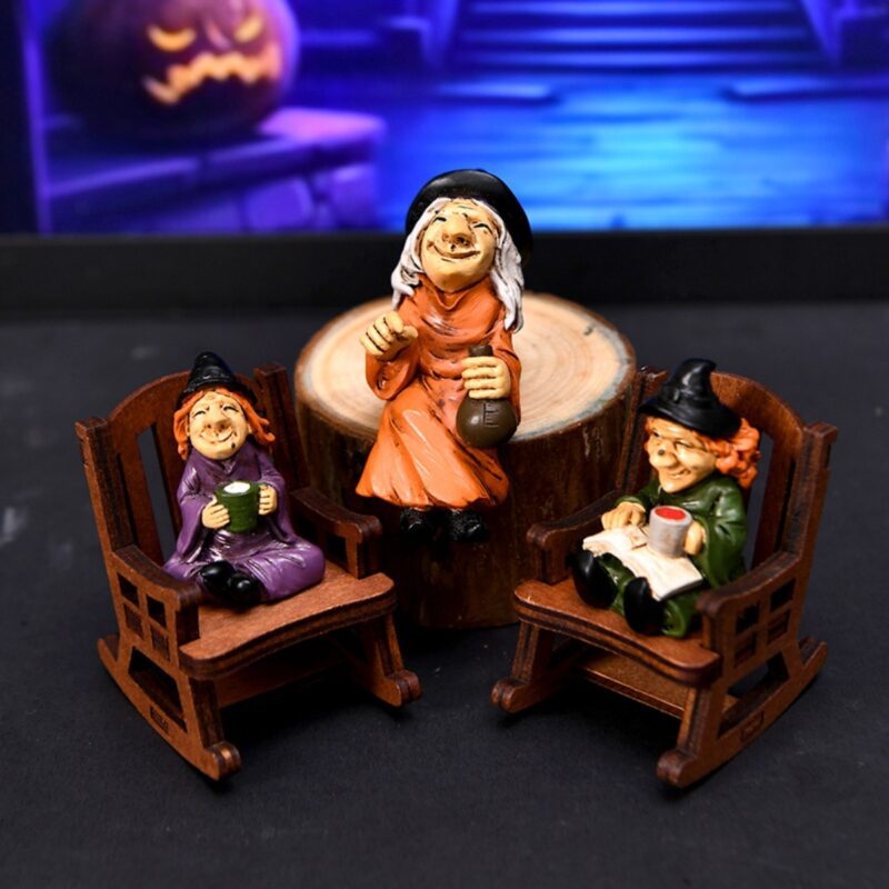 Witch Ghost Rocking Chair Décor