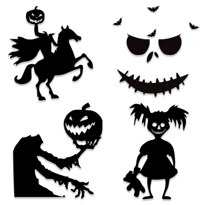 Witch Pumpkin Door Stickers