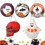 Wooden Hanging Ghost Door Decor