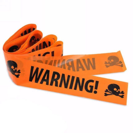 Scary Orange Warning Tape Scene