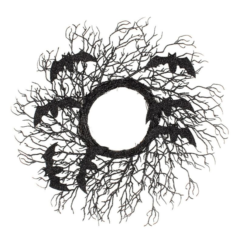 Black Dead Branches Wreath Design
