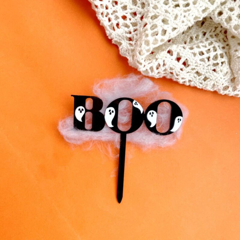 Boo Ghost Cake Card Decor