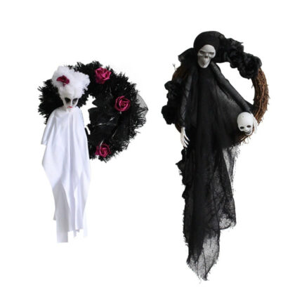 Door Hanging White Ghost Wreath