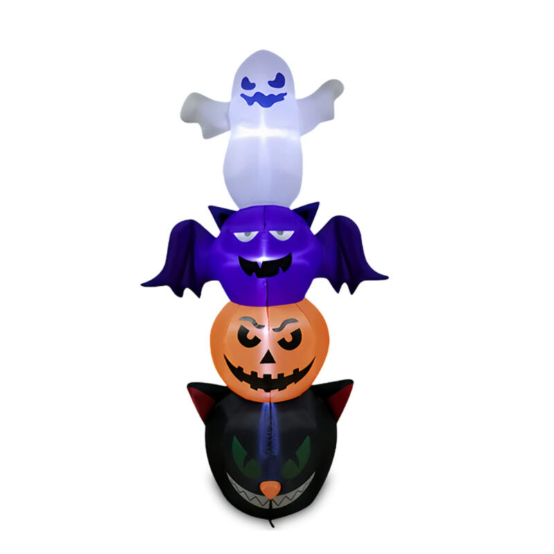 Ghost Bat Pumpkin Cat Stack Prop