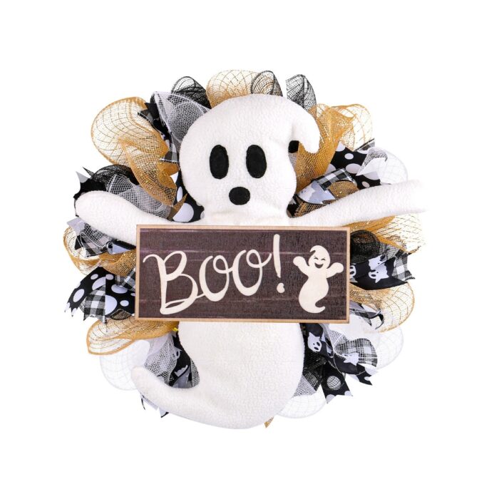 Ghost Boo Sign Wreath Decor