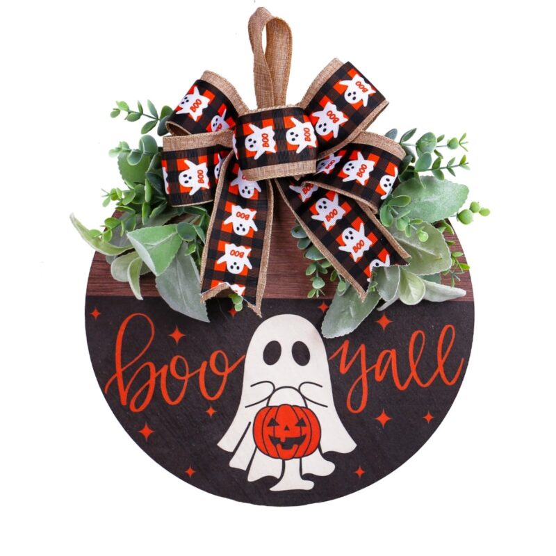 Halloween Ghost Doorplate Sign