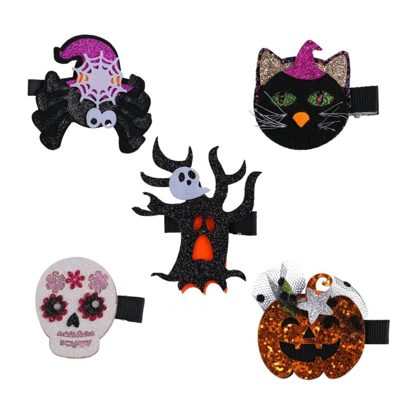 Halloween Glitter Hairpins Clips