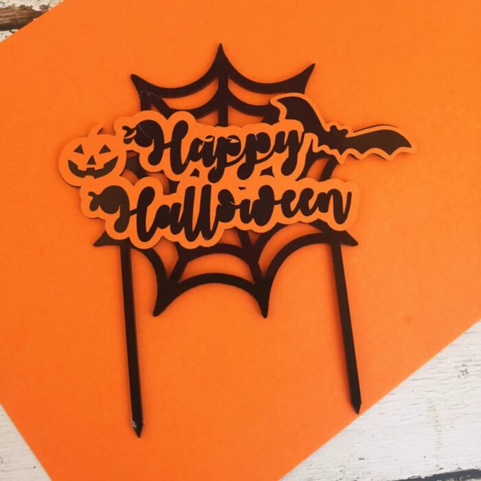 Happy Halloween Cake Card Decor